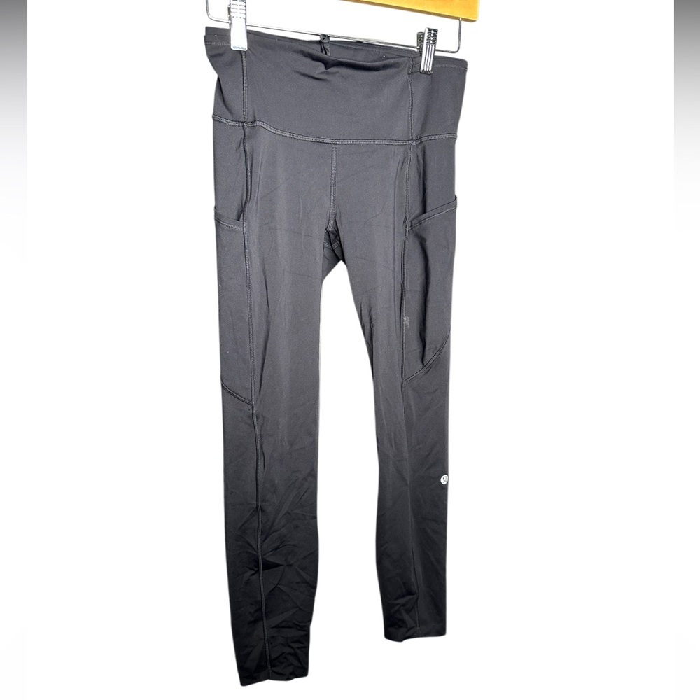Lululemon | Black High-Rise Leggings | Pocket | Athletic Yoga Pants | Size 6